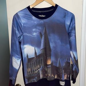 Harry Potter Hogwarts photo printed long sleeve top S